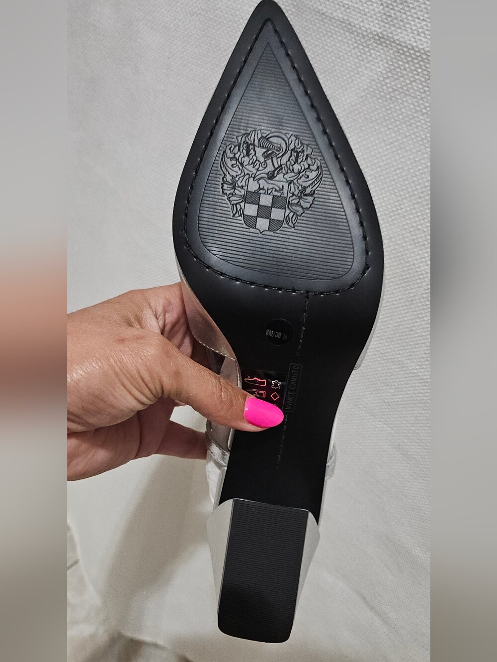 Vince Camuto Sindree Pump Silver Slingback Sz 8 - Picture 7 of 13